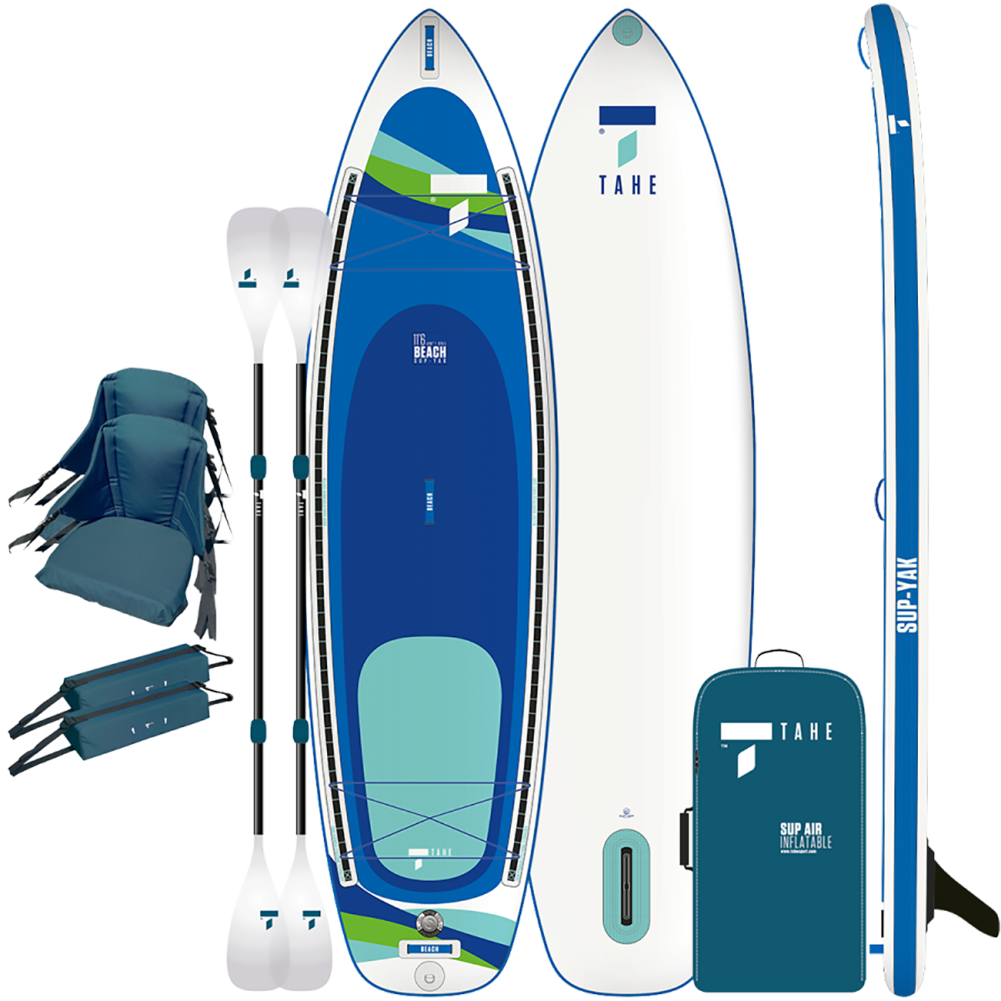 11'6'' Beach Sup-Yak + Kayak Kit - Inflatable Paddle Board 11'6'' Beach Sup-Yak + Kayak Kit - Inflatable Paddle Board